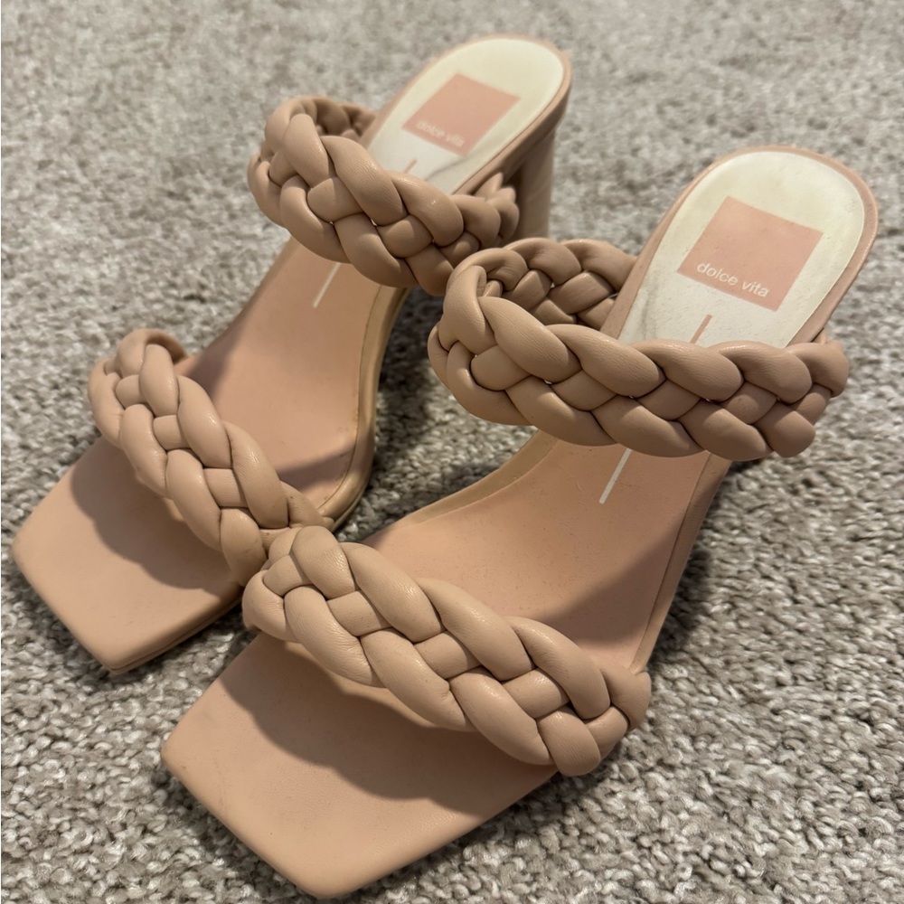 Dolce Vita Tan Braided Heels